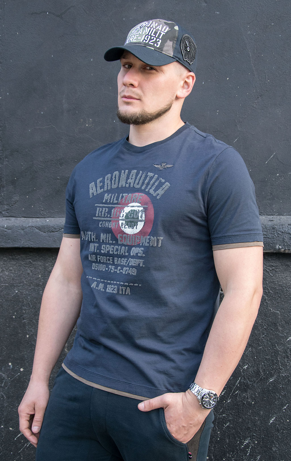 Футболка AERONAUTICA MILITARE FW 20/21/TR blue navy (TS 1782) 