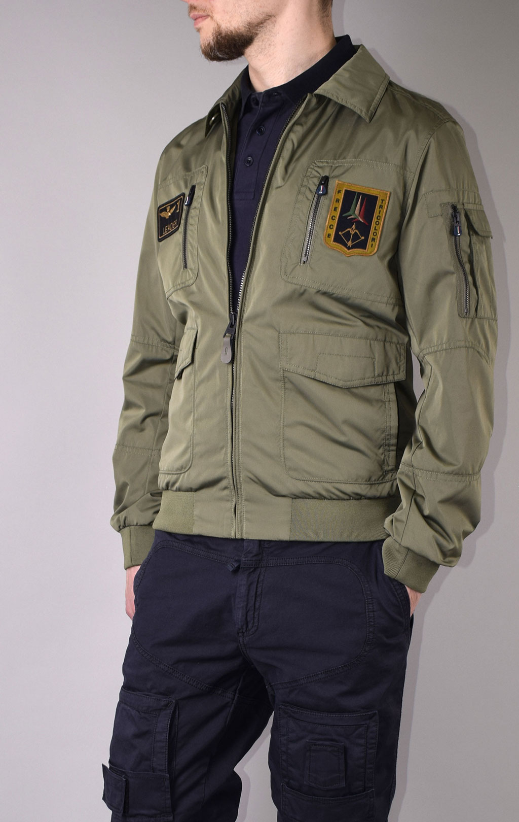 Ветровка-бомбер AERONAUTICA MILITARE SS 20/CN verde militare (AB 1719) 