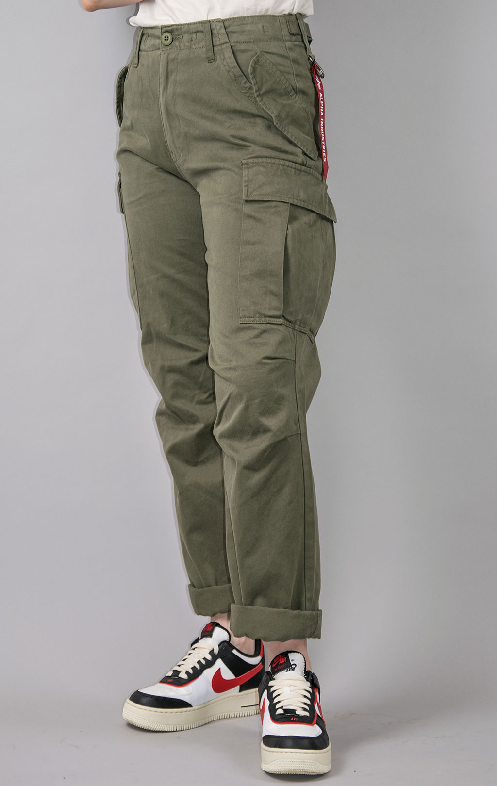 Брюки-карго парашюты ALPHA INDUSTRIES M-65 PANT dark olive 