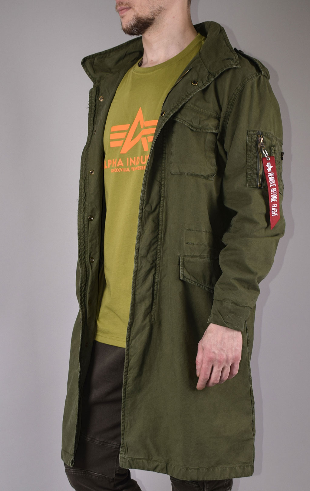 Ветровка ALPHA INDUSTRIES LW M-65 COAT dark olive 