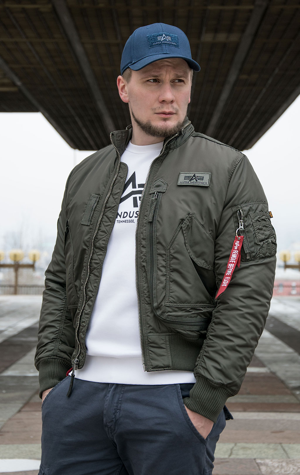 Куртка ALPHA INDUSTRIES ENGINE rep. grey 