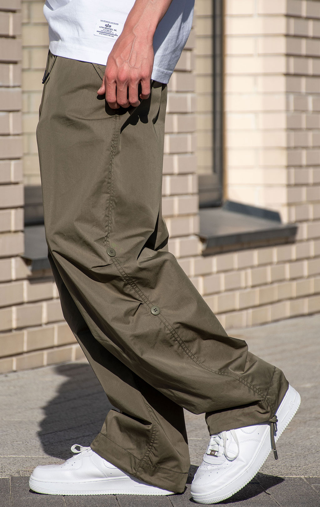 Брюки-карго парашюты ALPHA INDUSTRIES PARACHUTE PANTS SS 24 m OG-107 green 