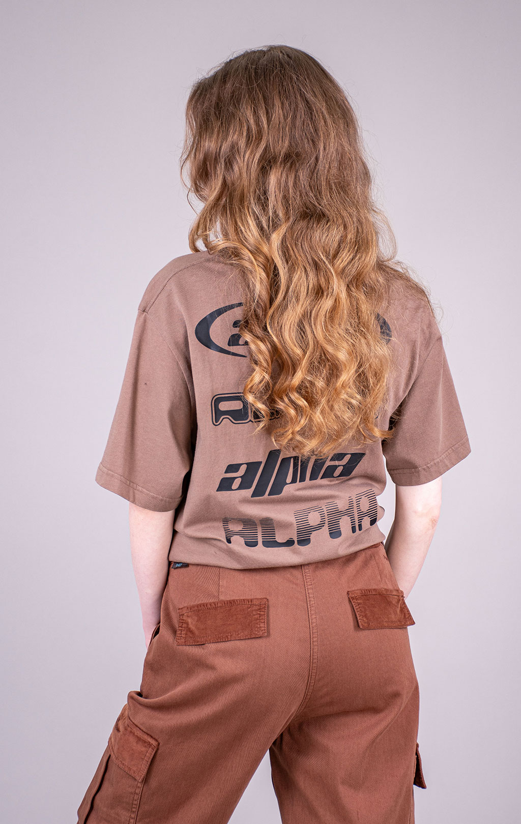 Футболка ALPHA INDUSTRIES ALPHA LOGOS TEE плотная FW 24/25 coyote brown 
