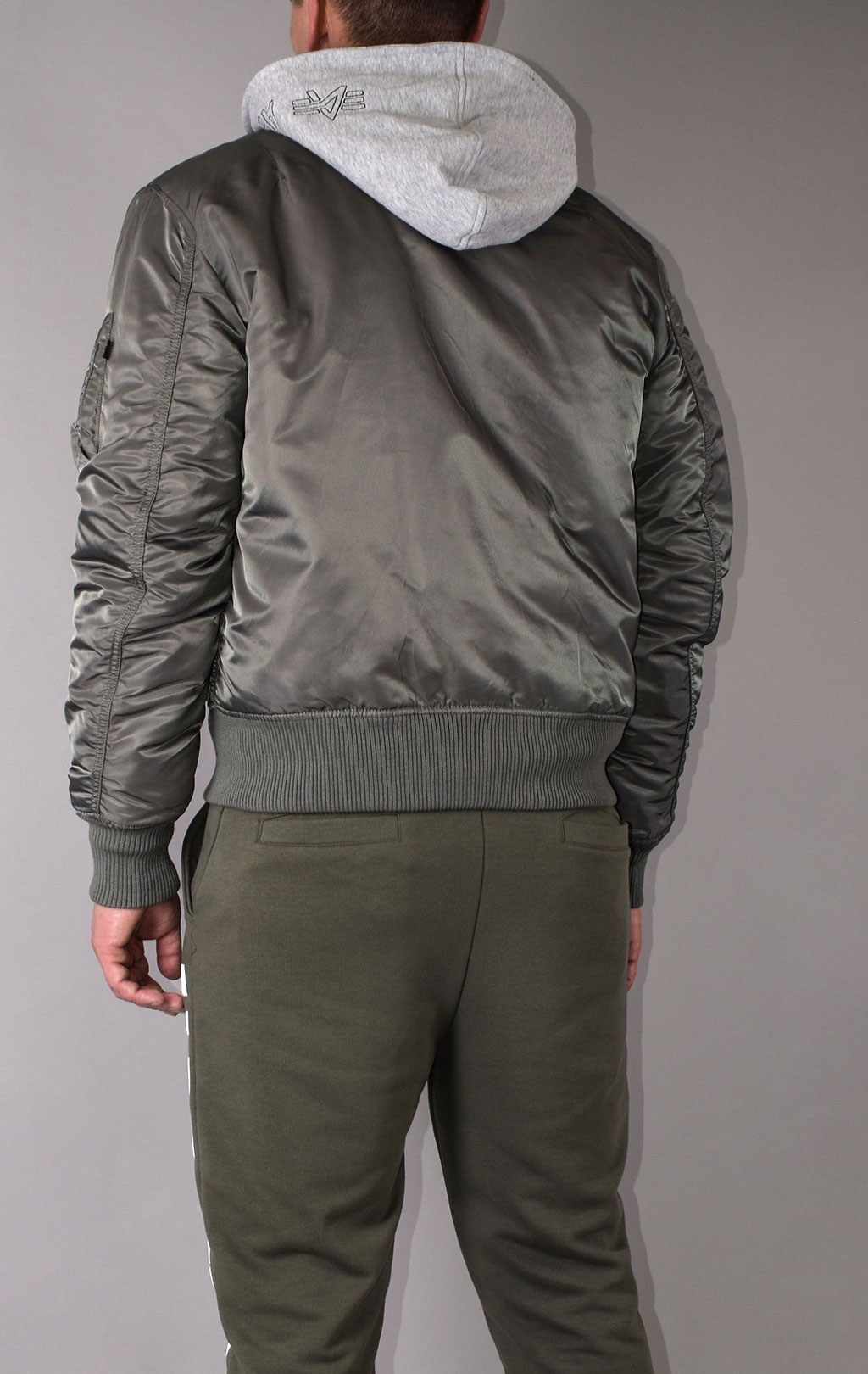 Куртка-бомбер лётная ALPHA INDUSTRIES D-Tec big size MA-1 vintage green 