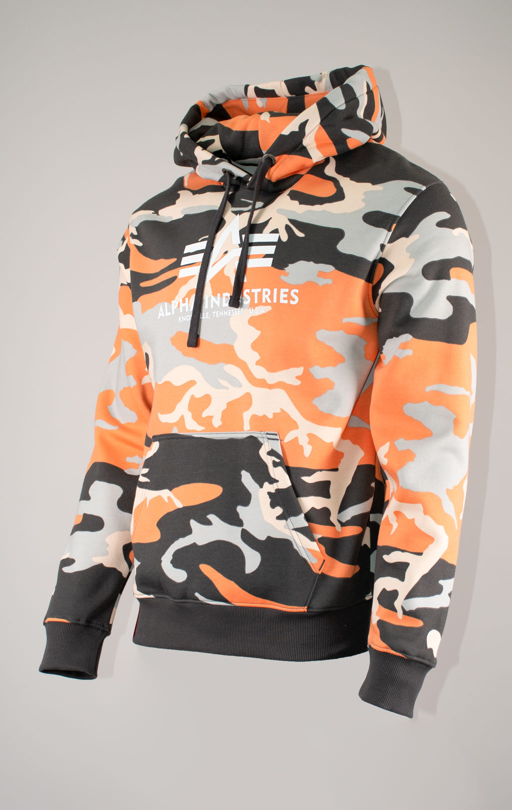 Толстовка ALPHA INDUSTRIES BASIC HOODY orange grey camo 