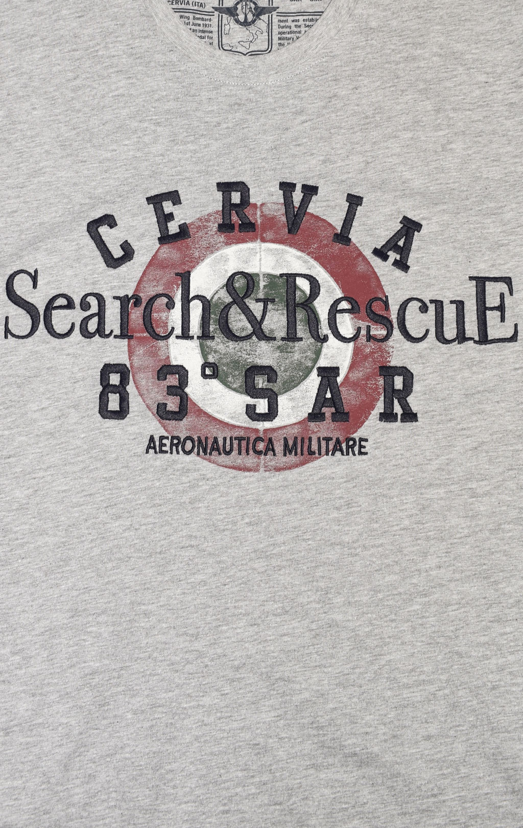 Футболка AERONAUTICA MILITARE SS 23/BD grigio melange (TS 2085)
