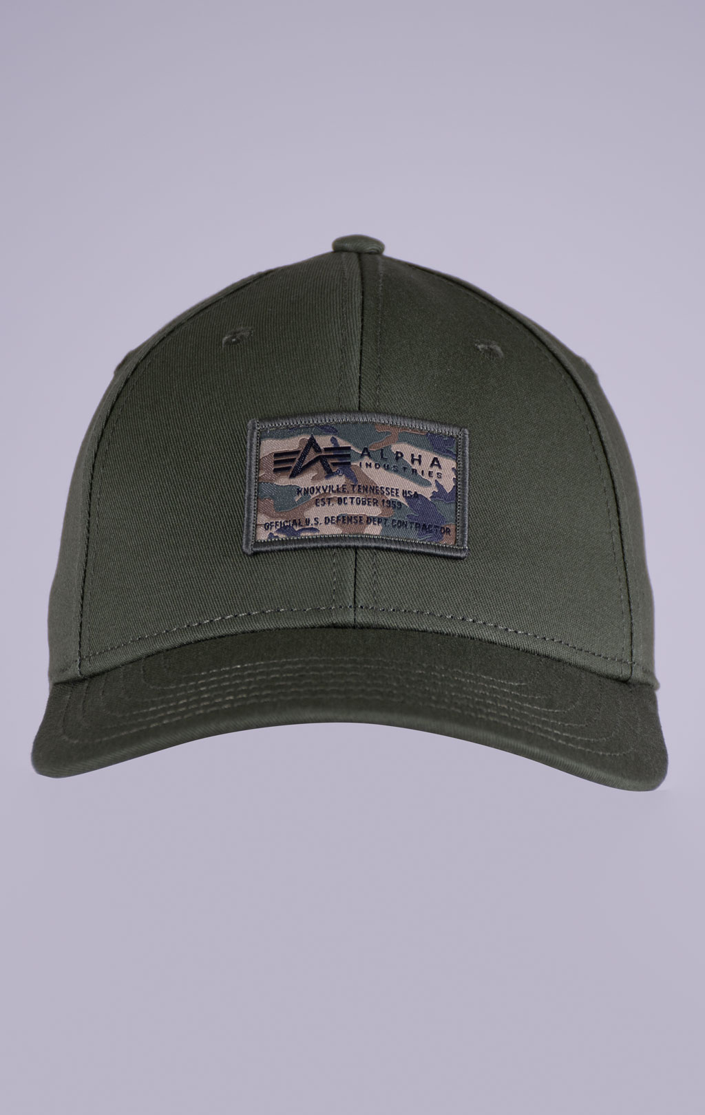 Бейсболка ALPHA INDUSTRIES CREW CAMO CAP dark olive 