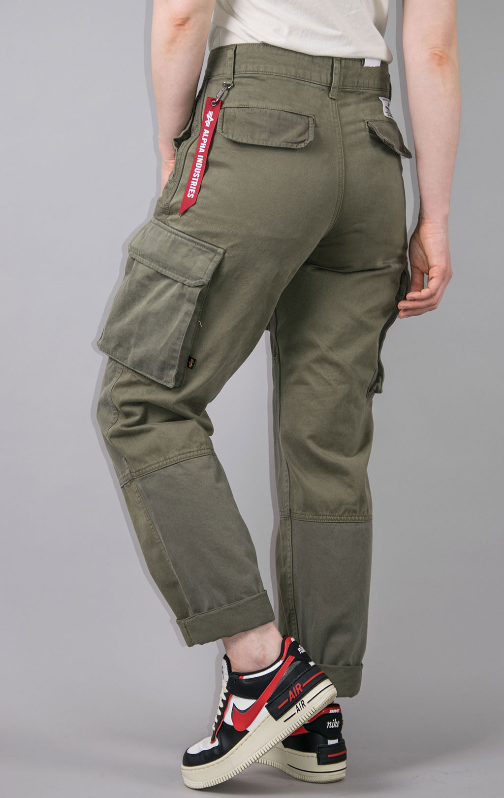 Брюки-карго ALPHA INDUSTRIES MIXED MEDIA CARGO PANT SS 23 OG-107 green 