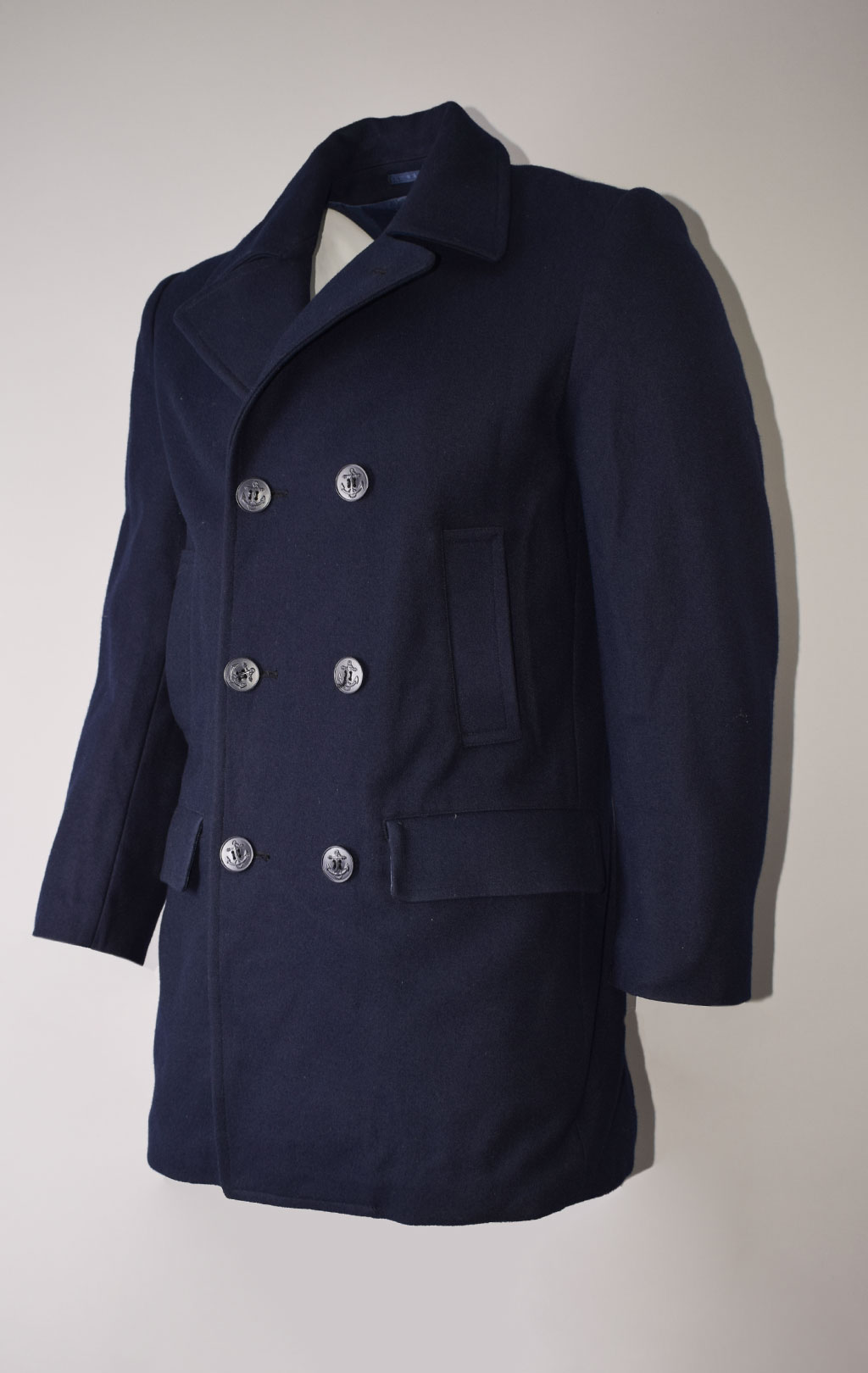 Бушлат морской The men's store PEACOAT шерсть70/вискоза30 navy б/у Канада