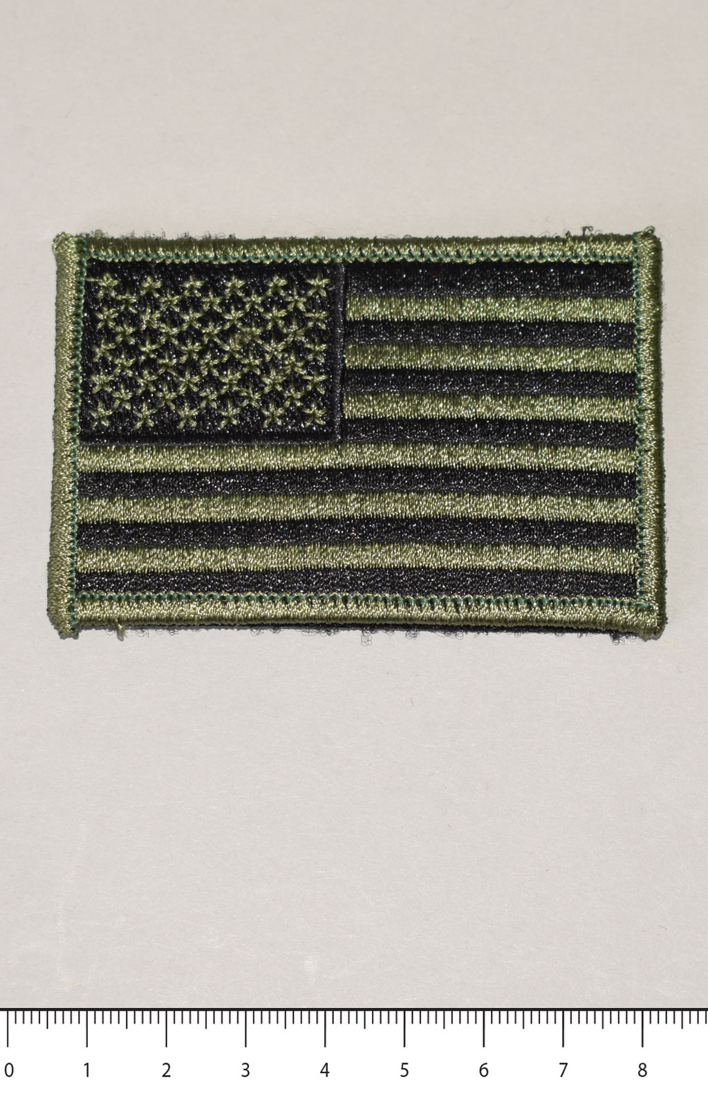 Нашивка флажок (VELCRO) 2x3 left olive США