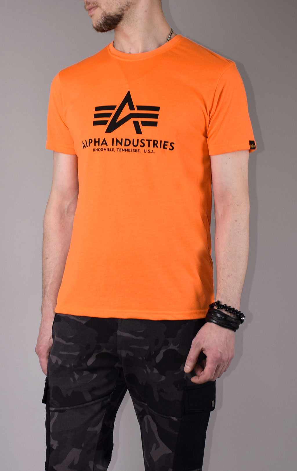 Футболка ALPHA INDUSTRIES BASIC T neon/orange 