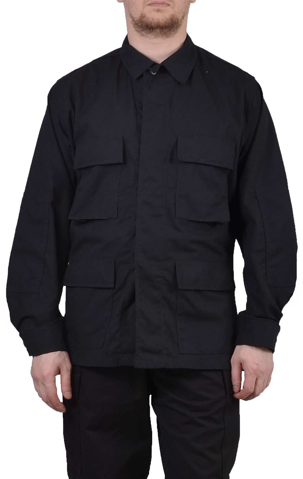 Китель полевой Tru-Spec BDU big size полиэстр Rip-Stop black 