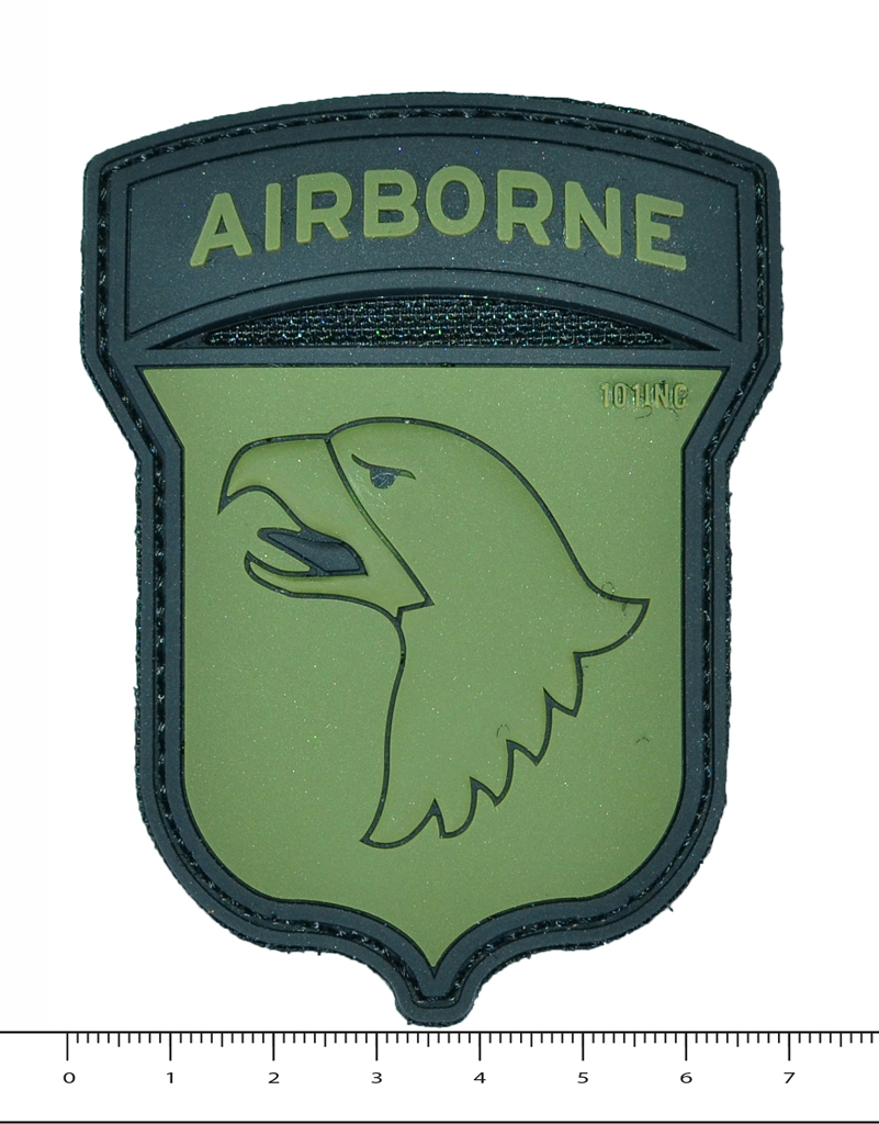 Нашивка ПВХ Fostex 101st AIRBORNE на липучке green 