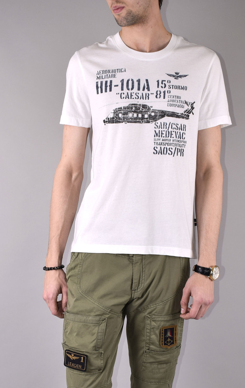 Футболка AERONAUTICA MILITARE SS 20/IN off white (TS 1707) 