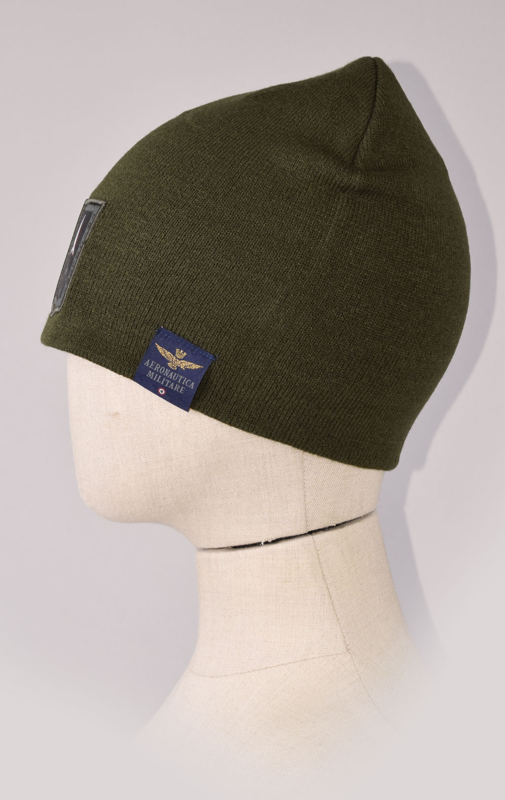 Шапка вязаная AERONAUTICA MILITARE FW 23/24/CN verde militare (CU 036)