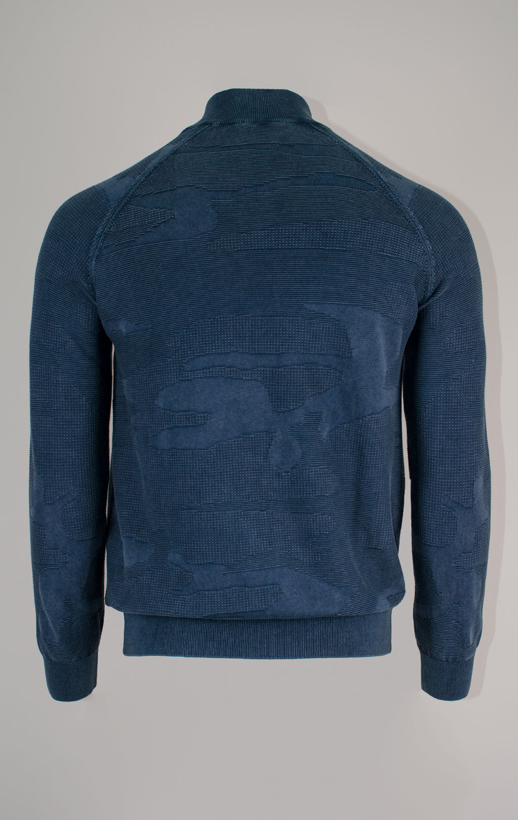 Свитер на молнии AERONAUTICA MILITARE SS 25 m/IN blue navy washed (MA 1501) 