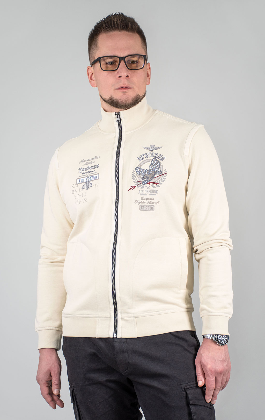 Олимпийка AERONAUTICA MILITARE FW 24/25/TR white beige (FE 1951) 