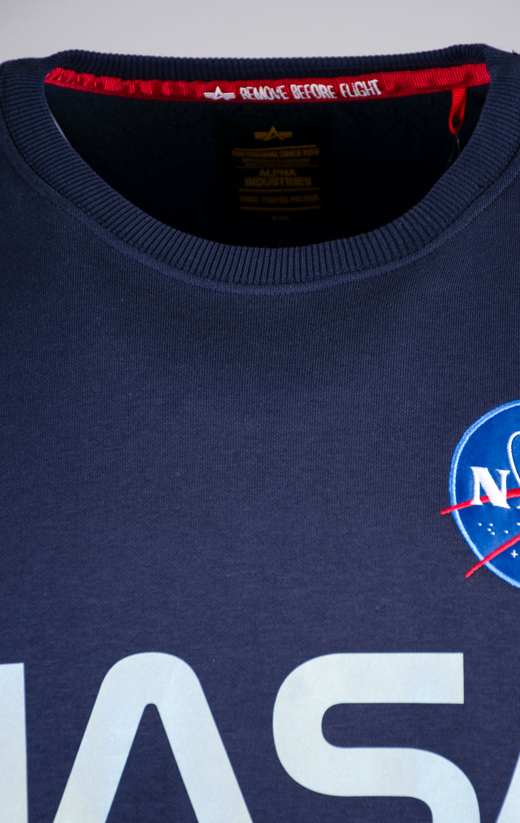 Свитшот ALPHA INDUSTRIES NASA reflective rep. blue 