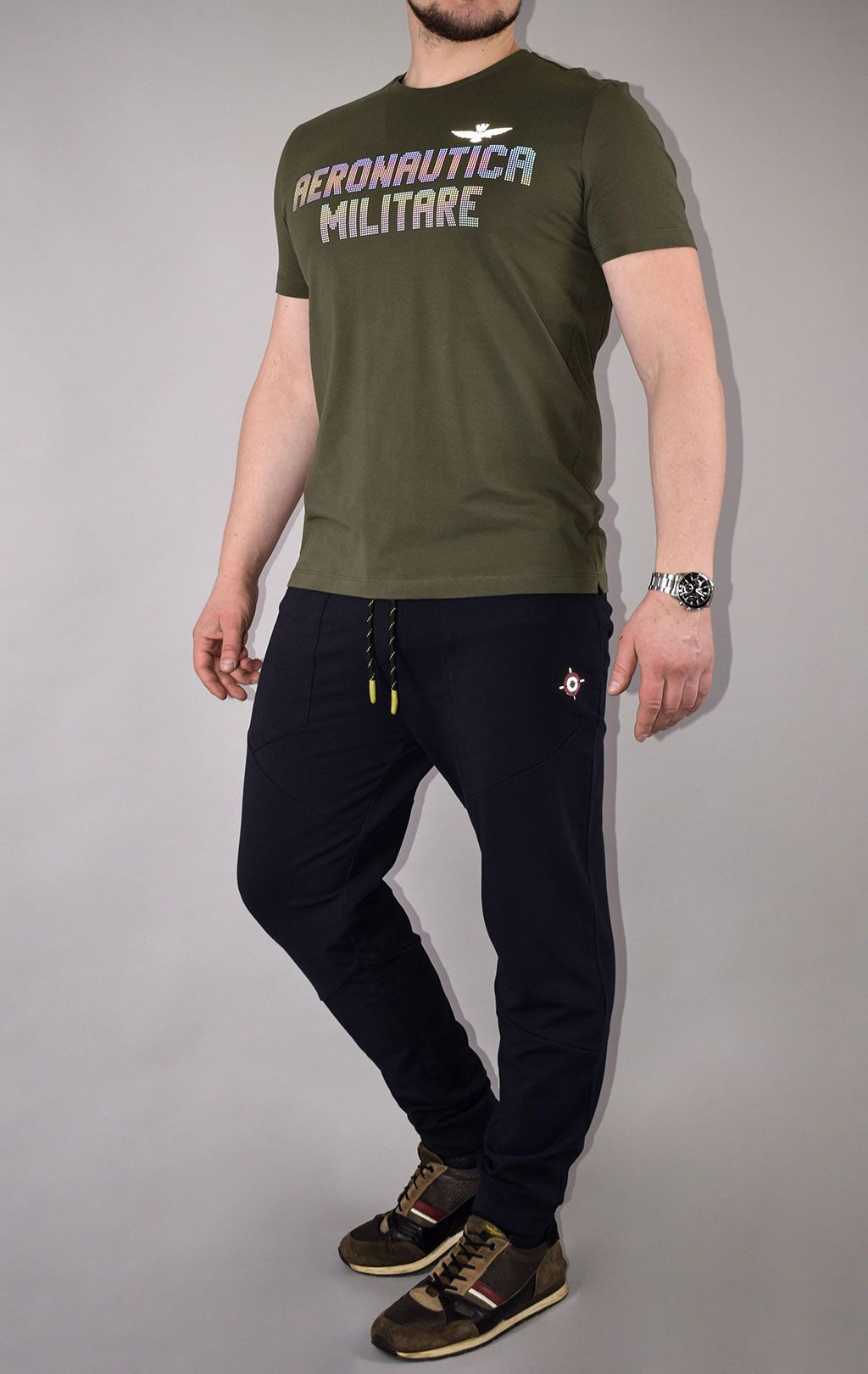 Футболка AERONAUTICA MILITARE SS 21/TR verde scuro (TS 1845) 