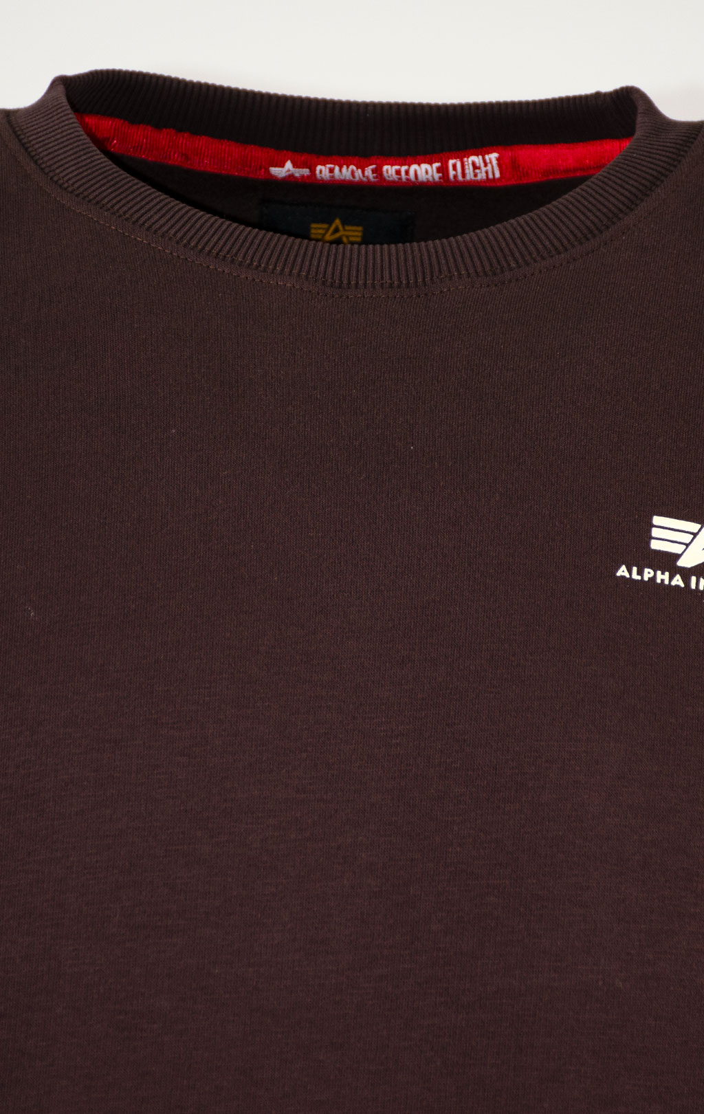 Свитшот ALPHA INDUSTRIES BASIC SWEATER SMALL LOGO hunter brown 