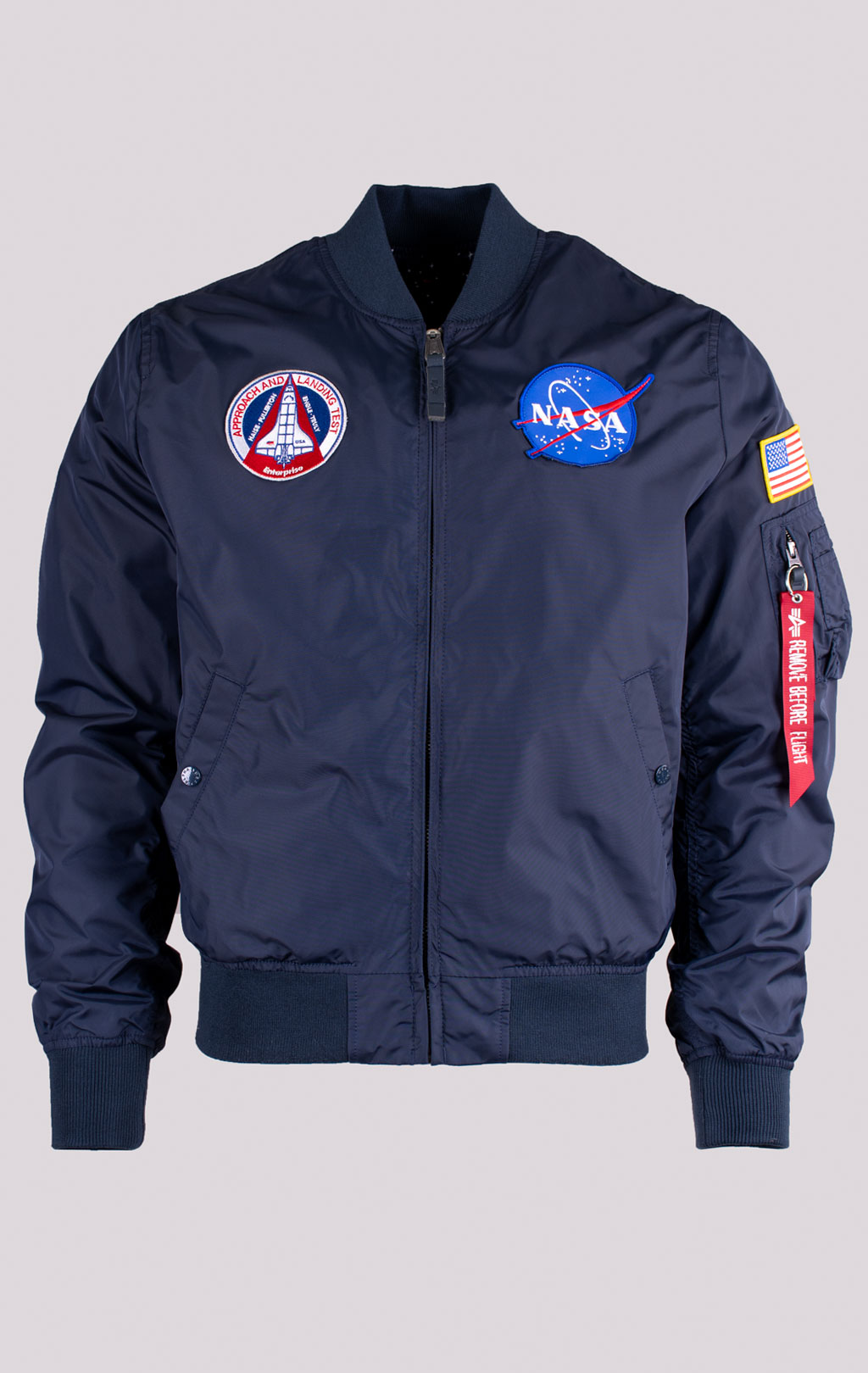 Ветровка-бомбер ALPHA INDUSTRIES MA-1 TT NASA REVERSIBLE II rep. blue 