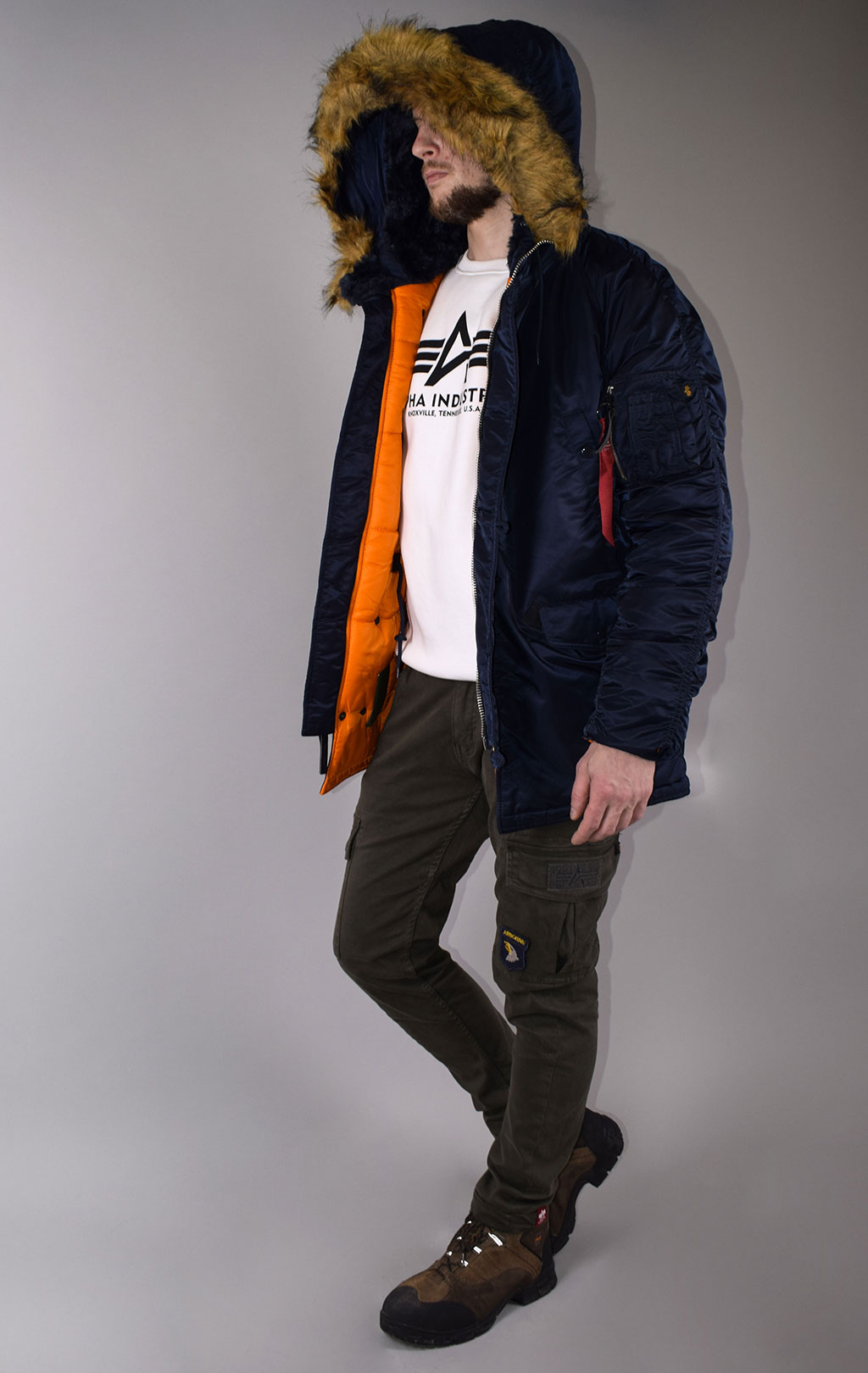 Аляска ALPHA INDUSTRIES SLIM FIT GEN-I N-3B rep. blue/orange 