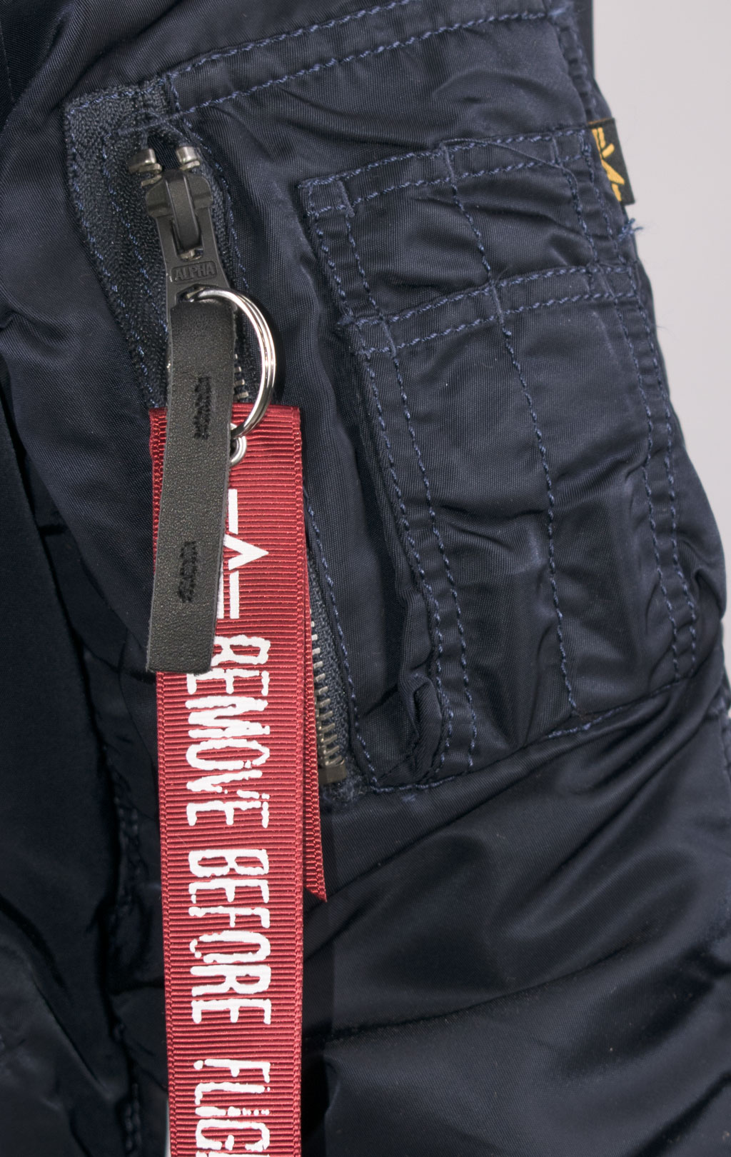 Женская аляска ALPHA INDUSTRIES VF 59 N-3B натур. мех rep. blue 