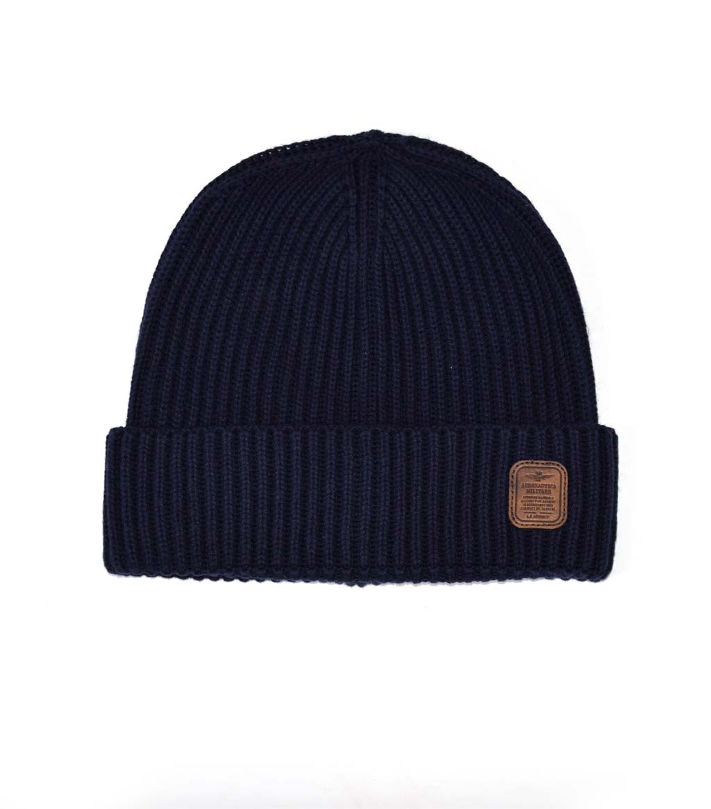Шапка вязаная AERONAUTICA MILITARE FW 20/21/CN blue navy (CU 009)