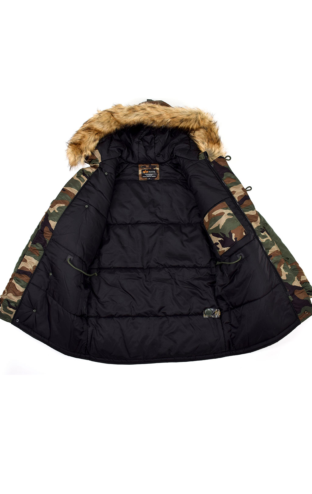 Аляска ALPHA INDUSTRIES AIRBORNE N-3B camo woodland 65 