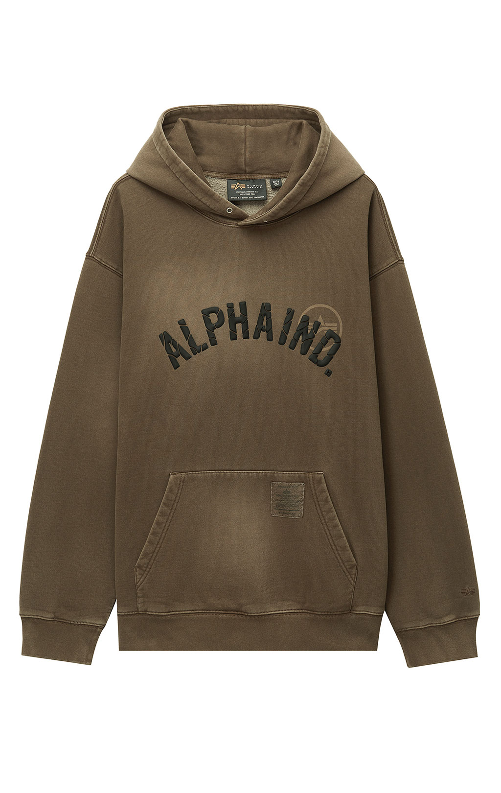 Толстовка ALPHA INDUSTRIES UNFRM WASHED ALPHA IND HOODIE FW 25/26 rust M001132 