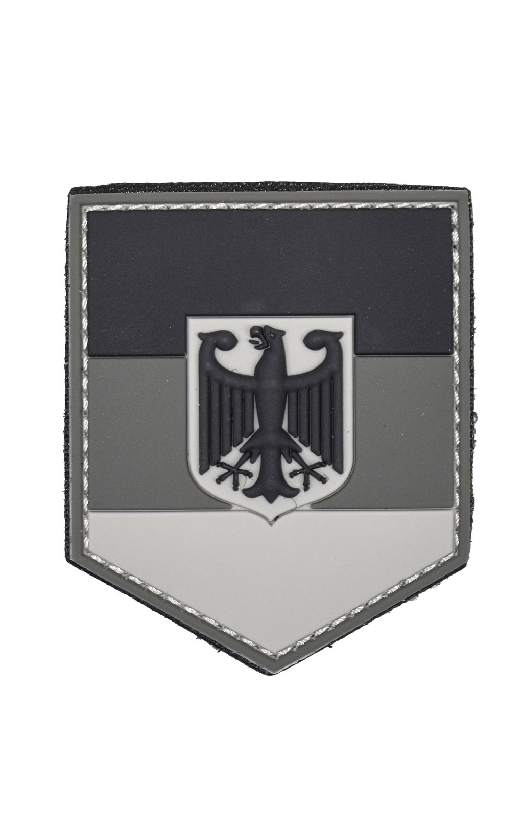 Нашивка ПВХ Fostex GERMAN FLAG на липучке grey (7066) 