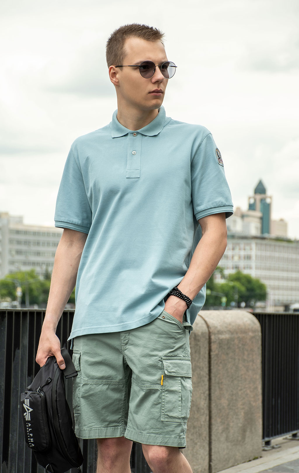 Футболка-поло PARAJUMPERS GANGAPUMA SS 25 m smoke blue 