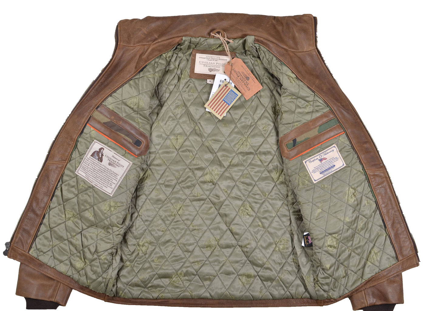 Куртка COCKPIT SCOUT кожа brown luggage (Z21S007) 