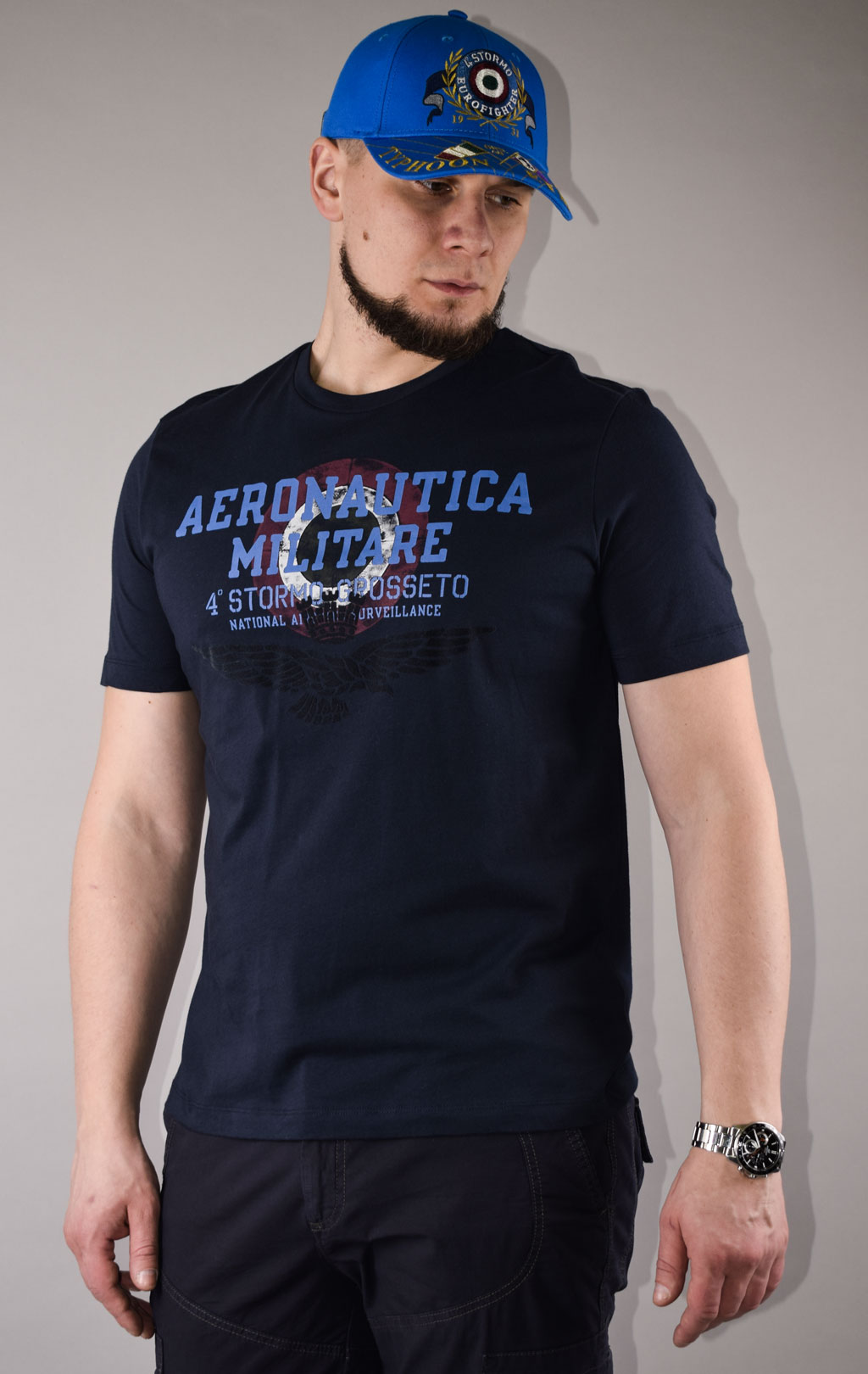 Футболка AERONAUTICA MILITARE big size SS 22/TR dark navy (TS 1940) 