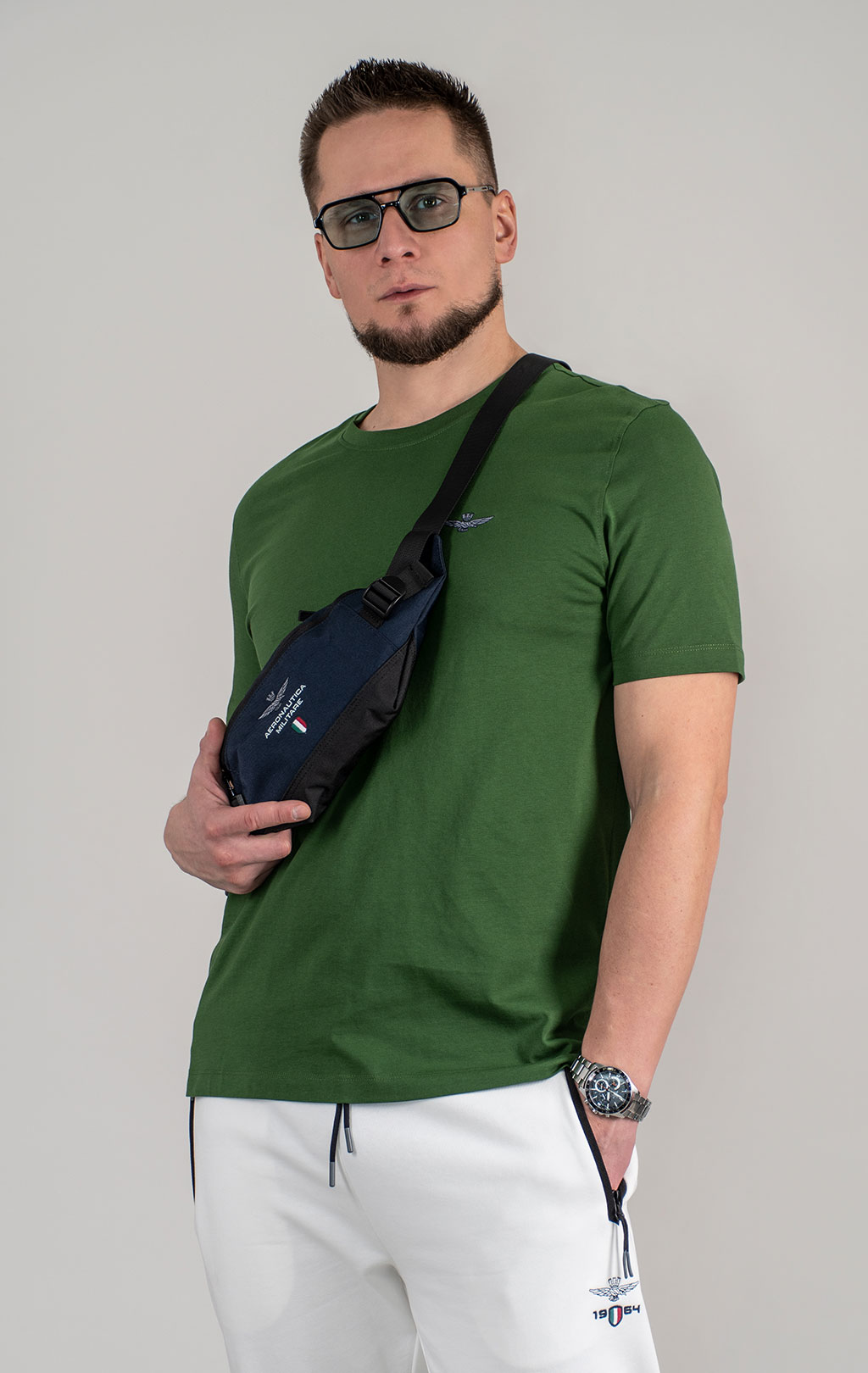 Футболка AERONAUTICA MILITARE SS 25 m/BD forest green (TS 2376) 