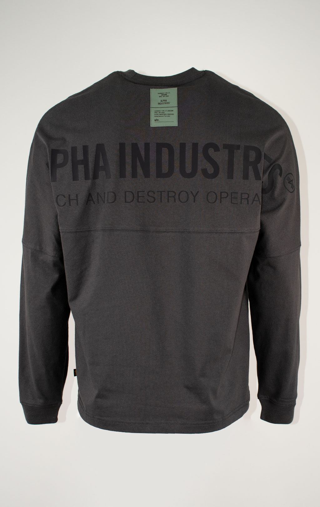 Лонгслив ALPHA INDUSTRIES UNFRM LS GRAPHIC TEE FW 25/26 gray M001150 