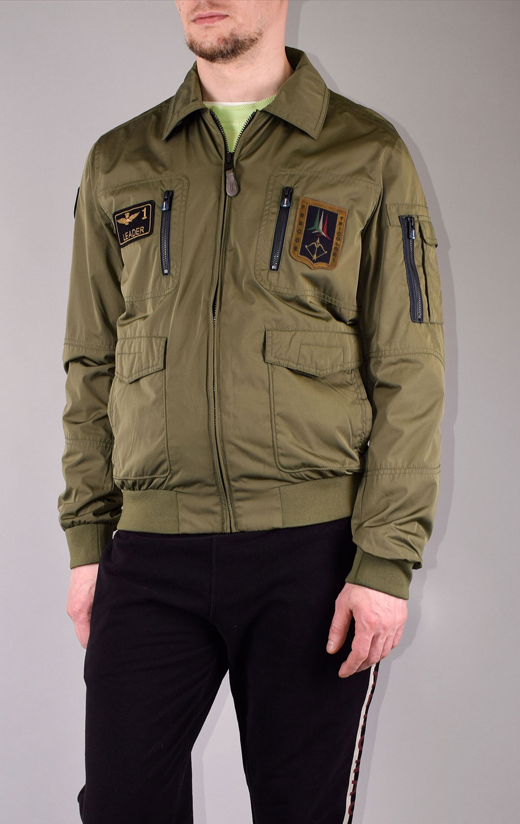 Ветровка-бомбер AERONAUTICA MILITARE SS19 green mountain (AB 1719) 