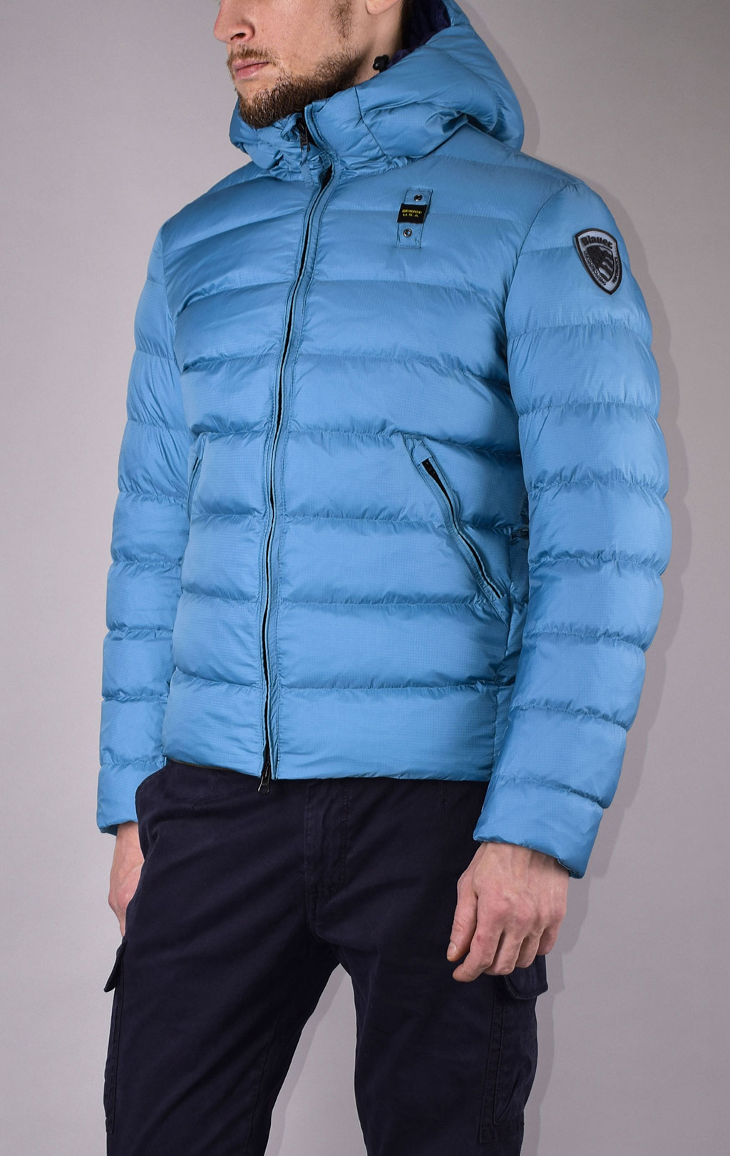 Куртка-пуховик лёгкая BLAUER SHORT JACKET FW 19/20 light blue (005486) 