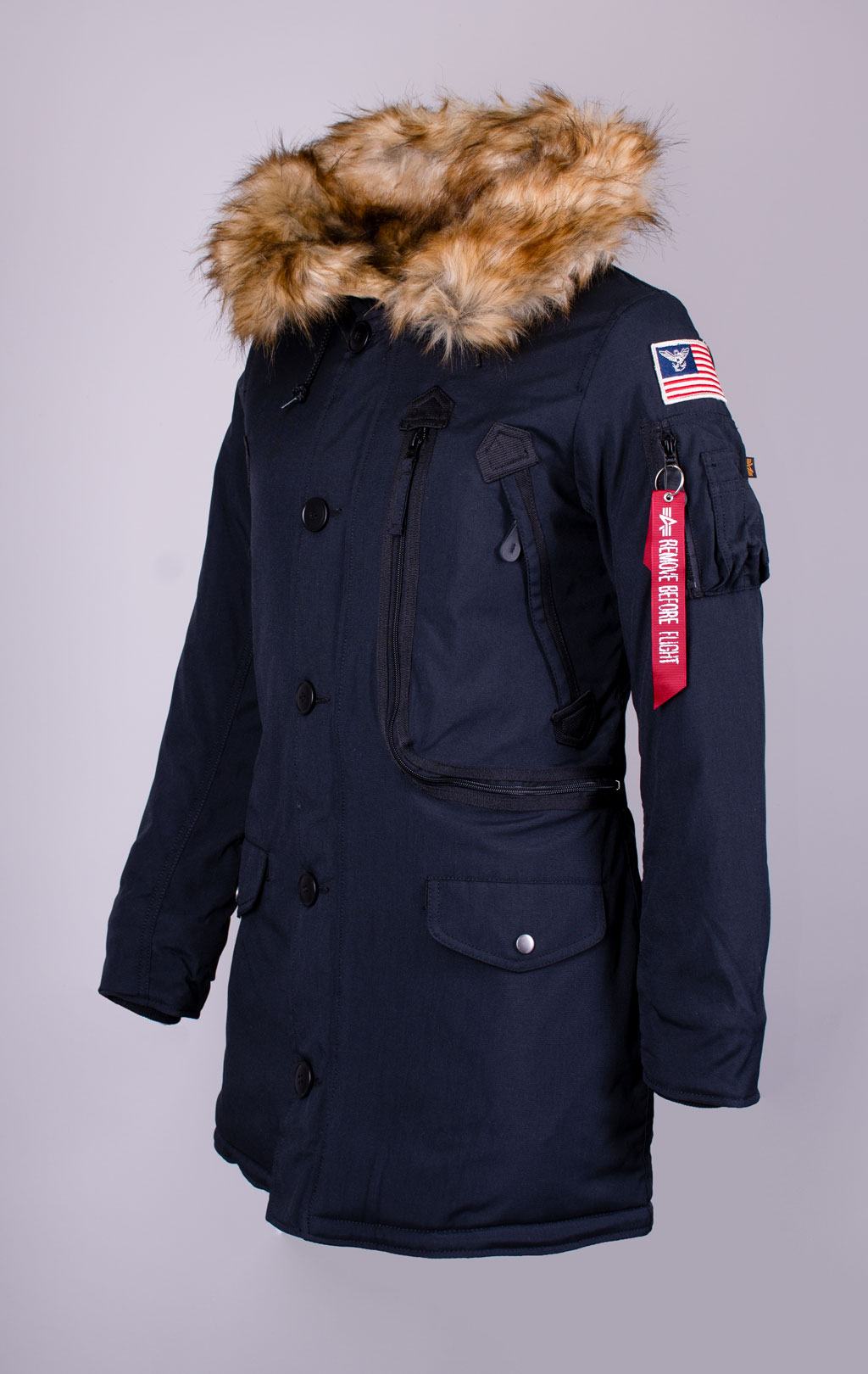 Женская аляска ALPHA INDUSTRIES POLAR black 