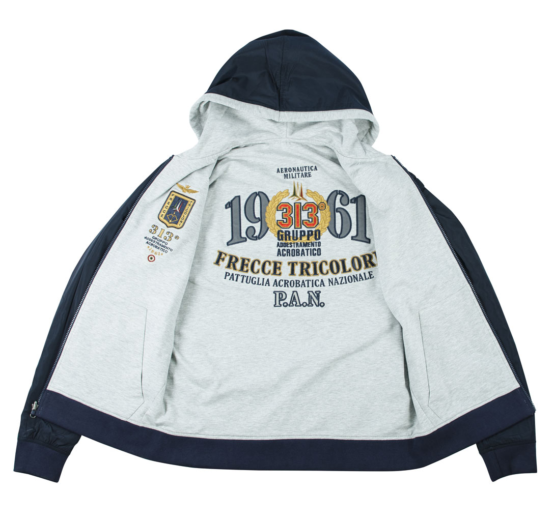 Ветровка AERONAUTICA MILITARE REVERSIBLE grigio melange/blue (AF 201) 