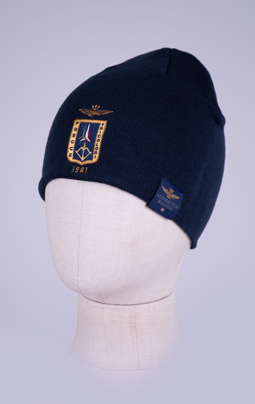 Шапка вязаная AERONAUTICA MILITARE FW 26/27/CN blue navy (CU 0092) 