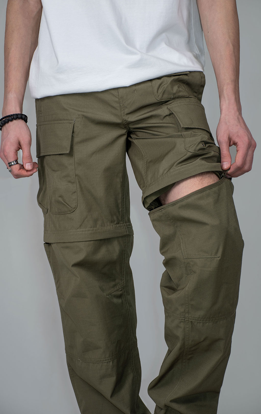 Брюки-шорты ALPHA INDUSTRIES CONVERTIBLE CARGO PANT SS 24 m OG-107 green 