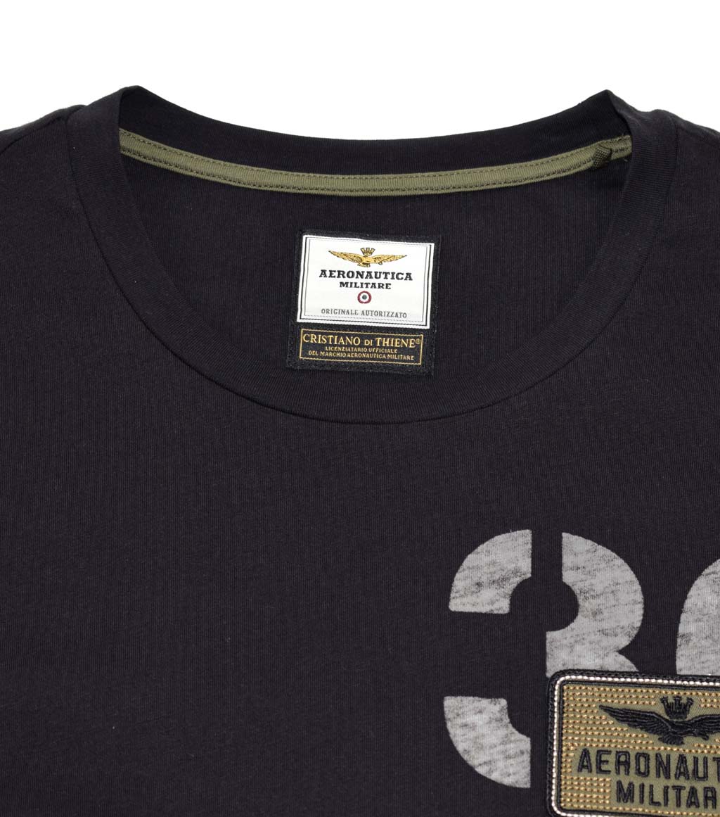 Футболка AERONAUTICA MILITARE SS 21/TR jet black (TS 1868) 