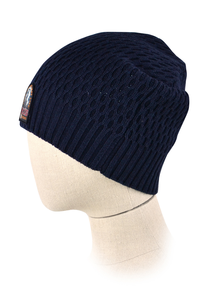 Шапка вязаная PARAJUMPERS LONG HAT navy melange 