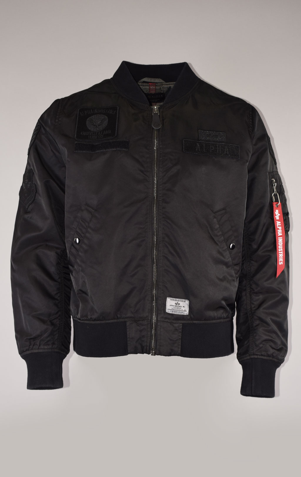 Ветровка-бомбер лётная ALPHA INDUSTRIES SQUADRON BATTLEWASH L-2B SS 22 m black 