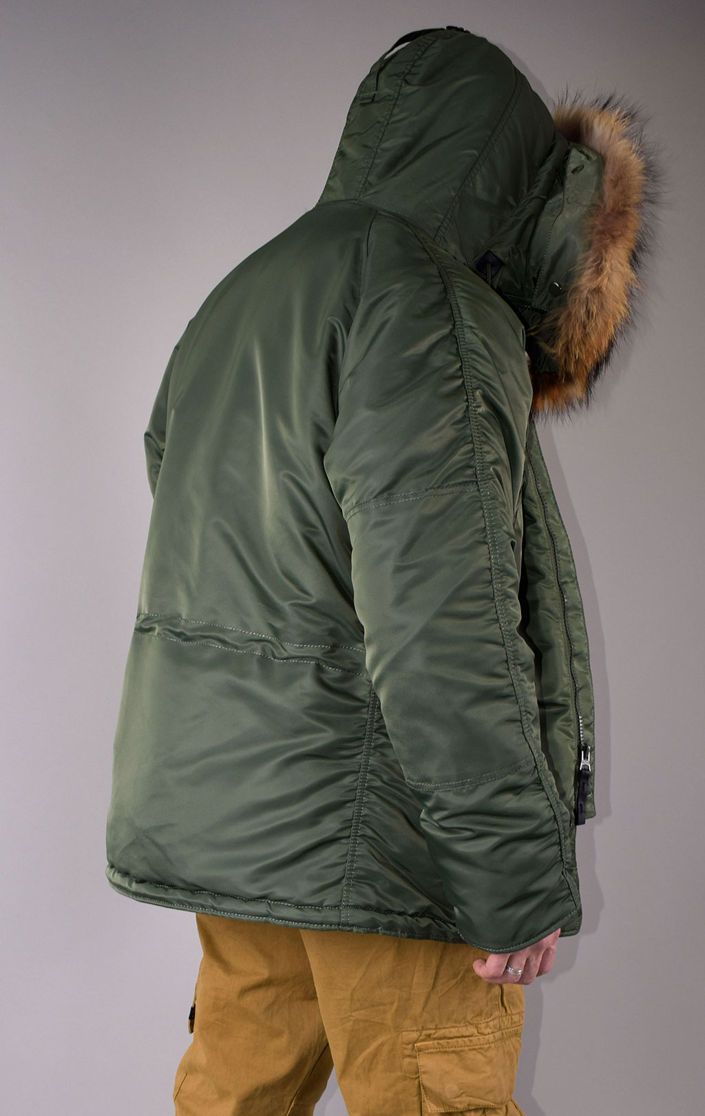 Аляска ALPHA INDUSTRIES CLASSIC N-3B натур. мех sage green 