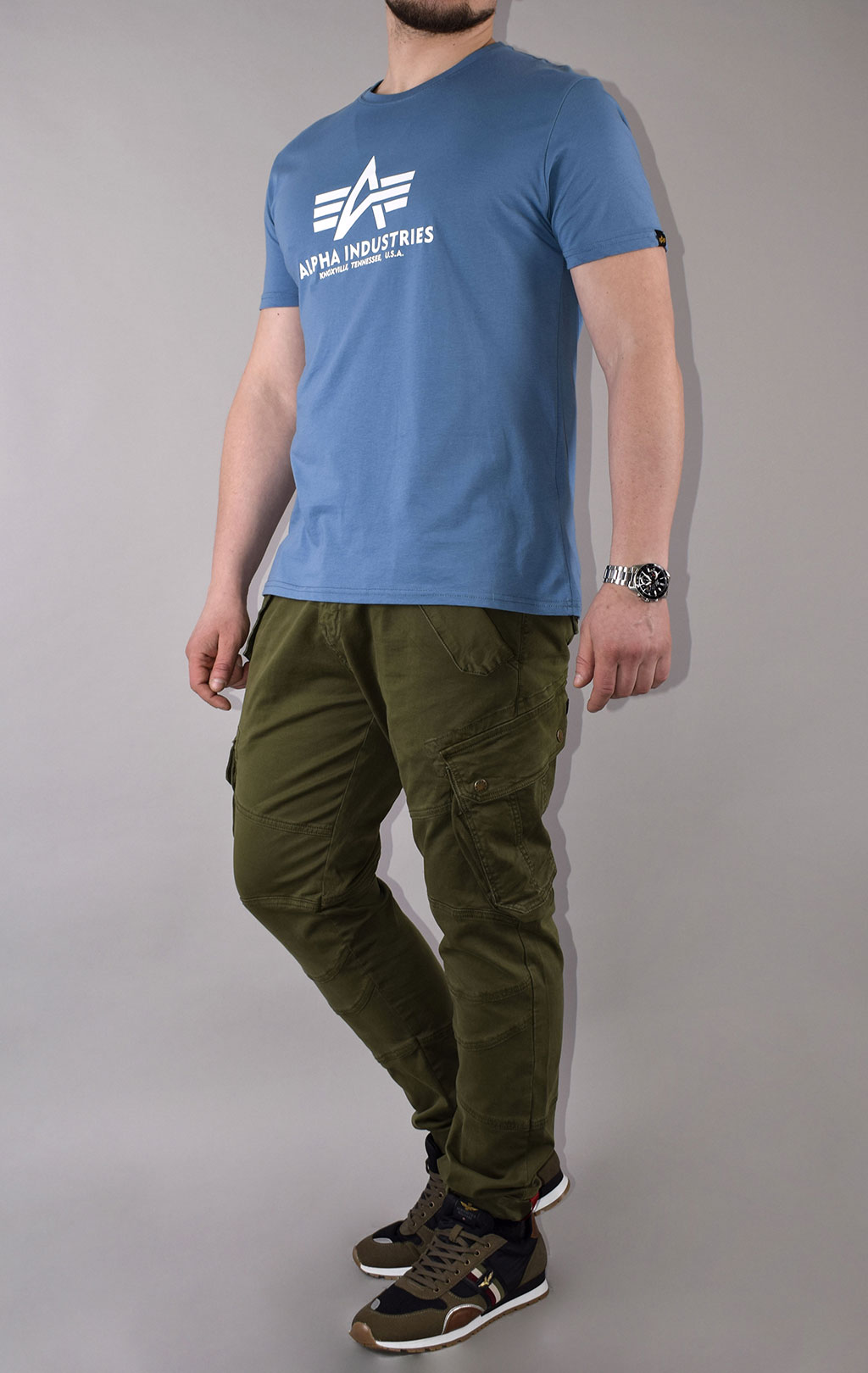 Футболка ALPHA INDUSTRIES BASIC T big size airforce blue 