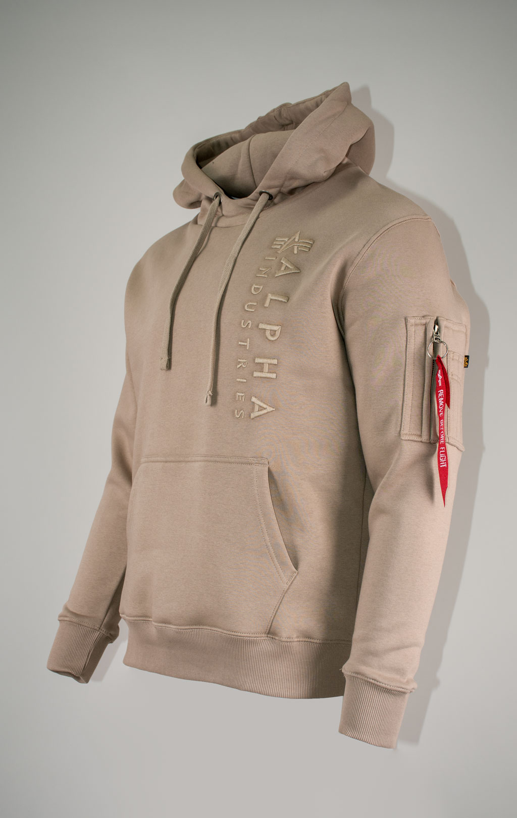 Толстовка ALPHA INDUSTRIES EMB HOODY vintage sand 