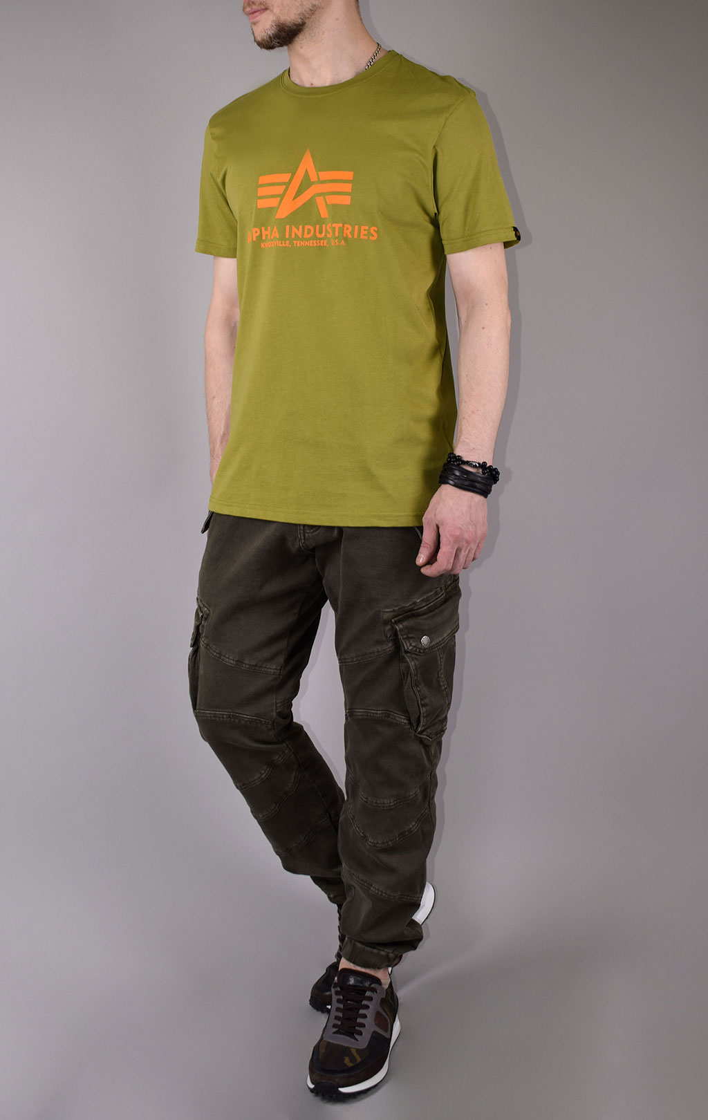 Футболка ALPHA INDUSTRIES BASIC T khaki green 