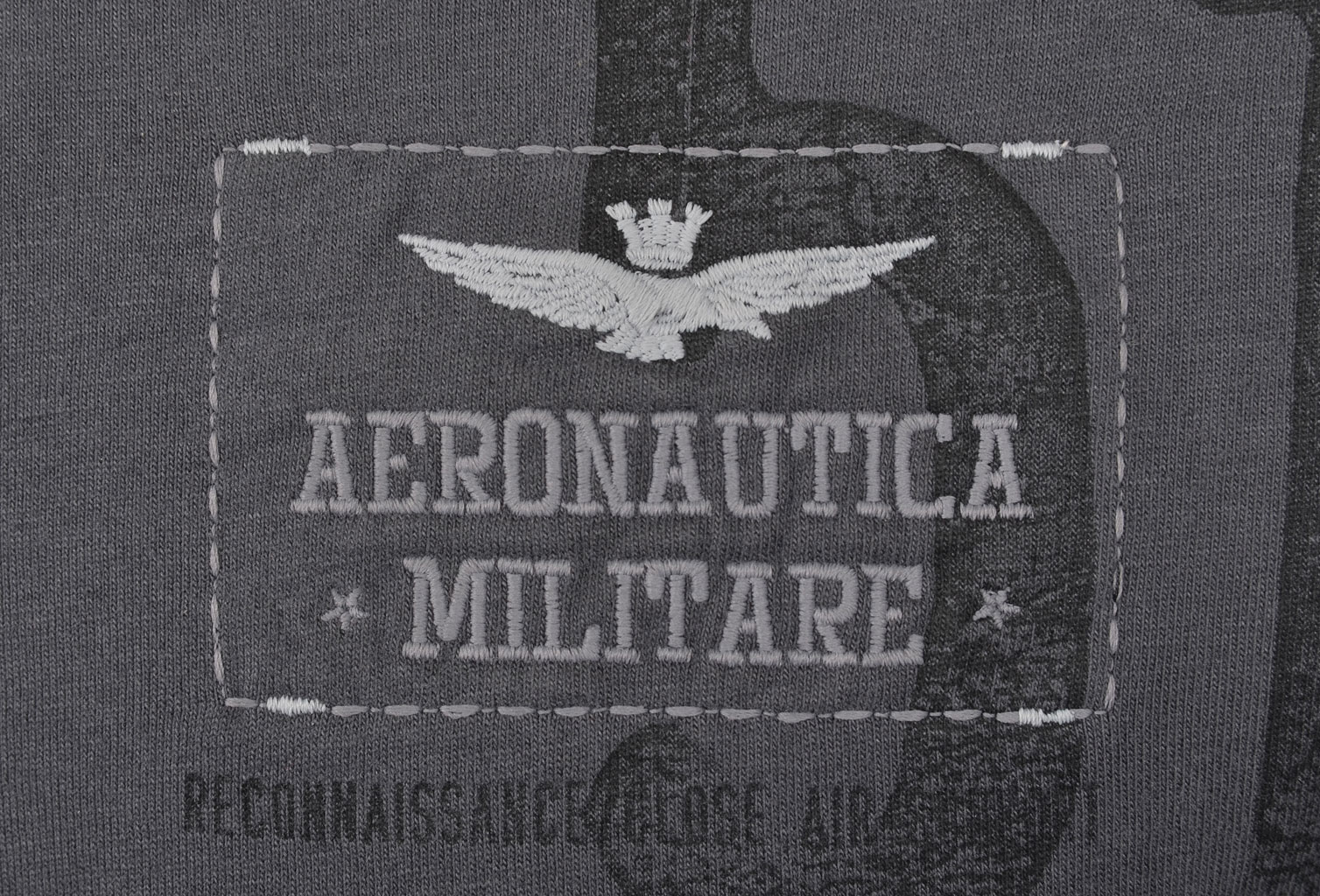 Лонгслив AERONAUTICA MILITARE grigio scuro (TS 1217)